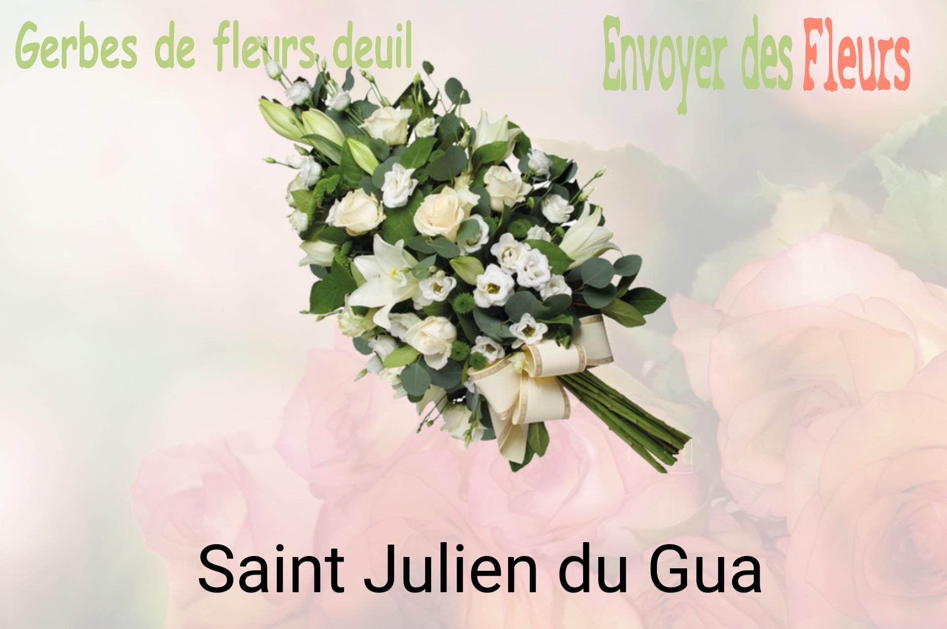 Gerbe de fleurs de deuil livrée à Saint-Julien-du-Gua